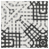 白黒の透かし模様 ファブリック (クローズアップ)