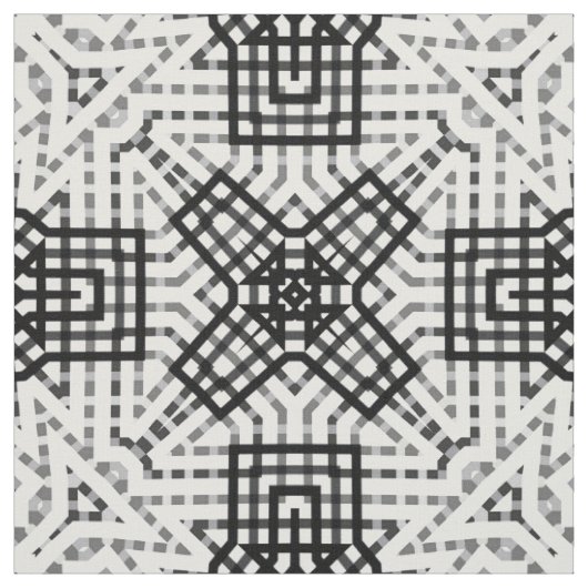 白黒の透かし模様 ファブリック (見本)