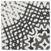 白黒の透かし模様 ファブリック (クローズアップ)