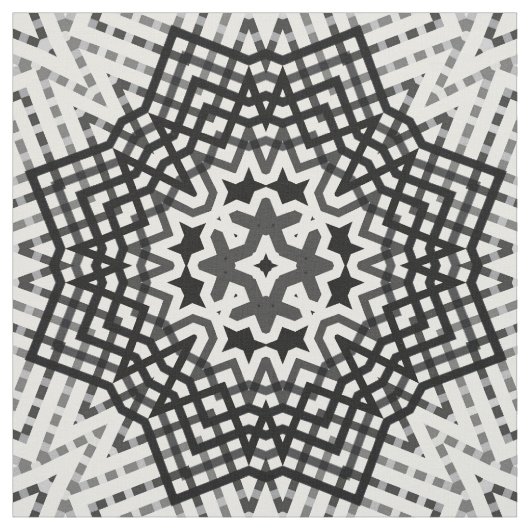 白黒の透かし模様 ファブリック (見本)