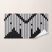 白黒の途切れた線が積み重なっている バスタオルセット (ハンドタオル)