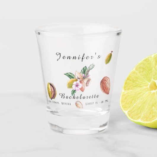 白黒の週末旅行バチェロレッテ ショットグラス (正面)