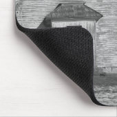 白黒の選択色のワンルームスクール マウスパッド (コーナー)