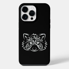 白黒の部族のアライグマ iPhone 14 PRO MAXケース