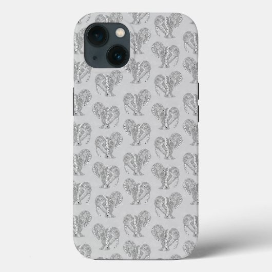 白黒の部族のタトゥーマナーテ Case-Mate iPhoneケース (裏面)