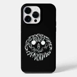 白黒の部族のフクロウ iPhone 14 PRO MAXケース
