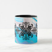 白黒の部族のヘビ曼荼羅 マグカップ (中央)