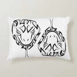 白黒の部族のヘビ アクセントクッション