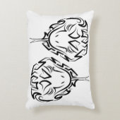 白黒の部族のヘビ アクセントクッション (正面(垂直))