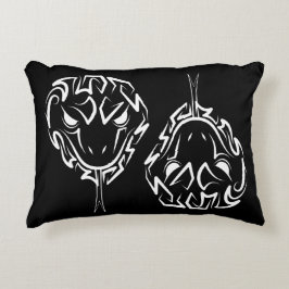 白黒の部族のヘビ アクセントクッション