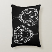 白黒の部族のヘビ アクセントクッション (正面(垂直))