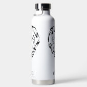 白黒の部族のヘビ ウォーターボトル (右面)