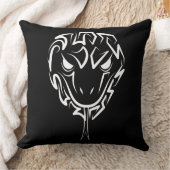 白黒の部族のヘビ クッション (ブランケット)