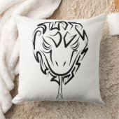 白黒の部族のヘビ クッション (ブランケット)