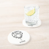 白黒の部族のヘビ コースター (側面)