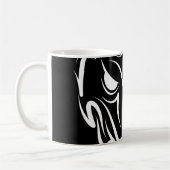 白黒の部族のヘビ コーヒーマグカップ (左)