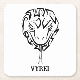 白黒の部族のヘビ スクエアペーパーコースター