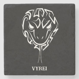 白黒の部族のヘビ ストーンコースター