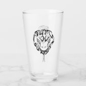 白黒の部族のヘビ タンブラーグラス (裏面)