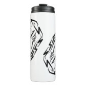 白黒の部族のヘビ タンブラー (正面)