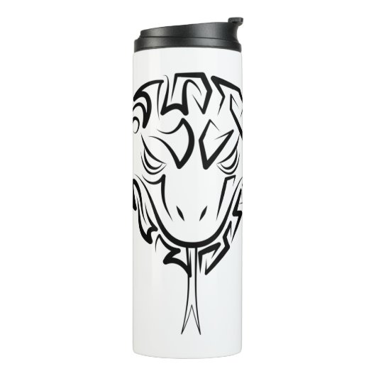 白黒の部族のヘビ タンブラー (回転左)