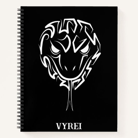 白黒の部族のヘビ ノートブック (正面)