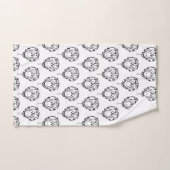 白黒の部族のヘビ バスタオルセット (ハンドタオル)