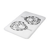 白黒の部族のヘビ バスマット (アングル)