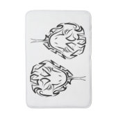 白黒の部族のヘビ バスマット (正面縦)