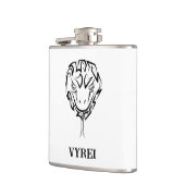 白黒の部族のヘビ フラスク (左)