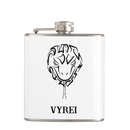 白黒の部族のヘビ フラスク (正面)