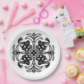 白黒の部族のヘビ ペーパープレート (パーティー)