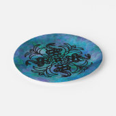 白黒の部族のヘビ ペーパープレート (アングル)