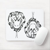 白黒の部族のヘビ マウスパッド (マウス)