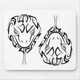 白黒の部族のヘビ マウスパッド