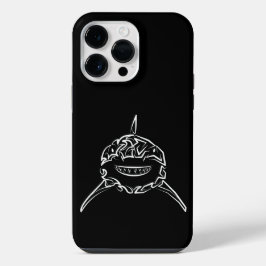 白黒の部族のホホジロザメ iPhone 14 PRO MAXケース