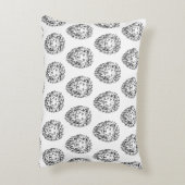 白黒の部族のライオン アクセントクッション (裏面(縦))