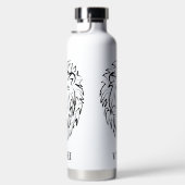 白黒の部族のライオン ウォーターボトル (右面)