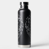 白黒の部族のライオン ウォーターボトル (右面)