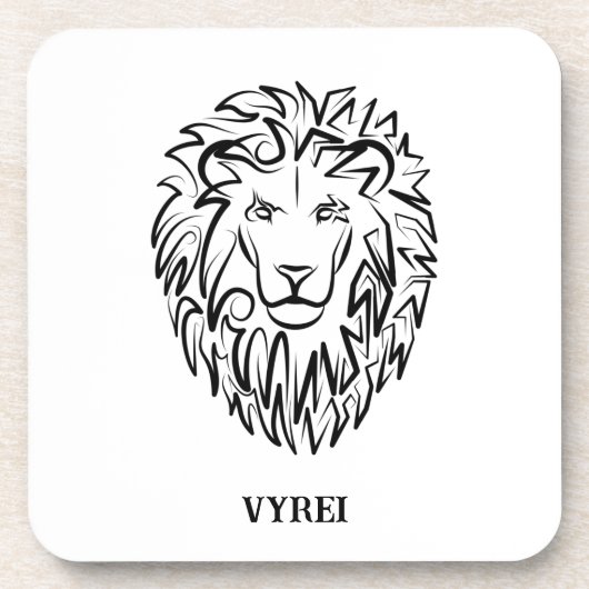 白黒の部族のライオン コースター (正面)