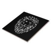 白黒の部族のライオン タイル (側面)