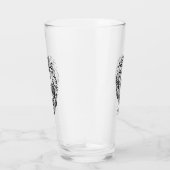 白黒の部族のライオン タンブラーグラス (右)