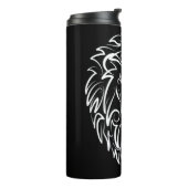 白黒の部族のライオン タンブラー (回転左)