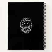 白黒の部族のライオン ノートブック (裏面)