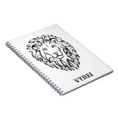 白黒の部族のライオン ノートブック (右側)