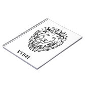 白黒の部族のライオン ノートブック (左側)