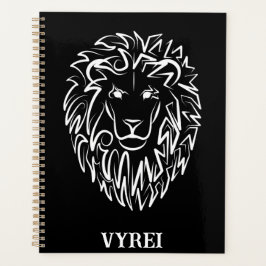 白黒の部族のライオン プランナー手帳