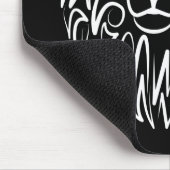 白黒の部族のライオン マウスパッド (コーナー)