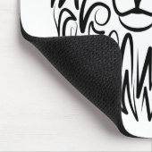 白黒の部族のライオン マウスパッド (コーナー)