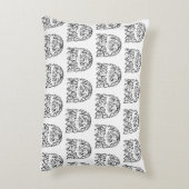 白黒の部族のワシ アクセントクッション (裏面(縦))